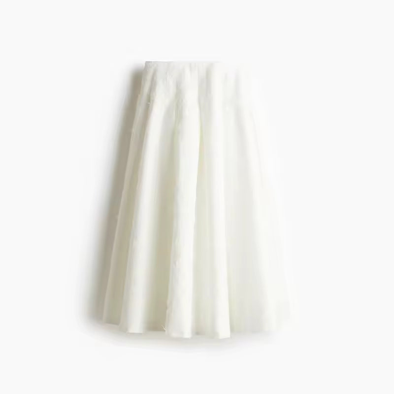 Elegant white women's two piece outfit